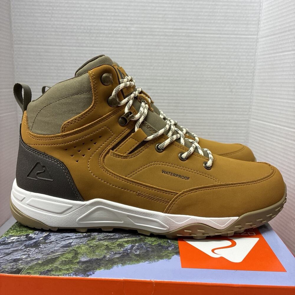 Ozark Trail Men Size 10.5 Sport Hiker Waterproof Hiking Boots Wheat Leather